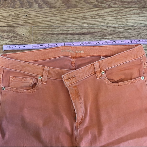 Michael Kors Izzy Skinny Jeans Size 14 Orange - Picture 5 of 10